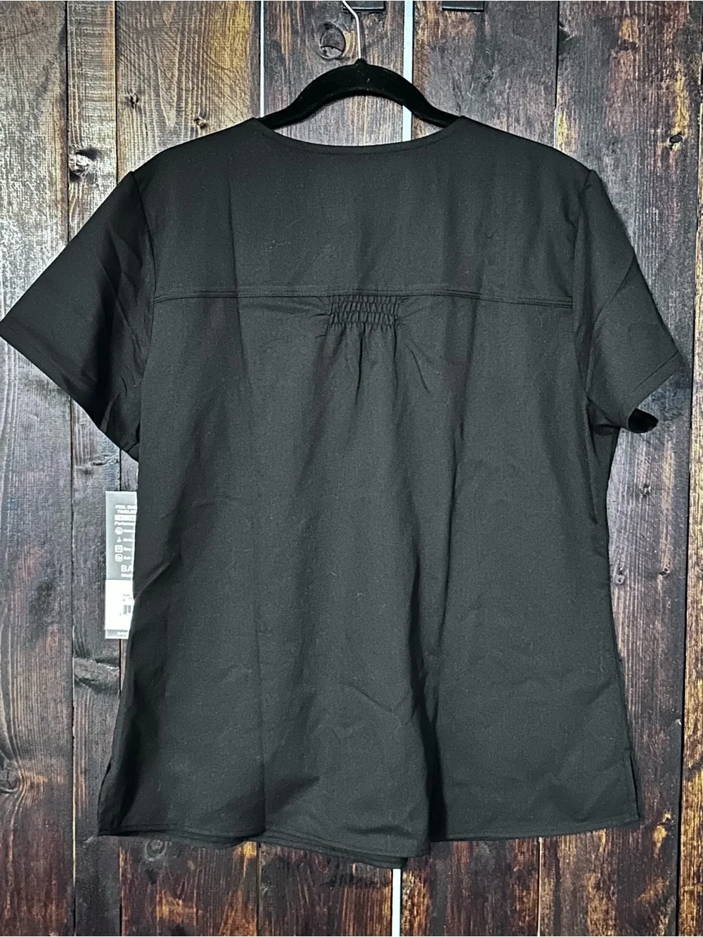 Grey's Anatomy Black V-Neck Scrub Top by WashU & Siteman Cancer Center - Picture 6 of 6